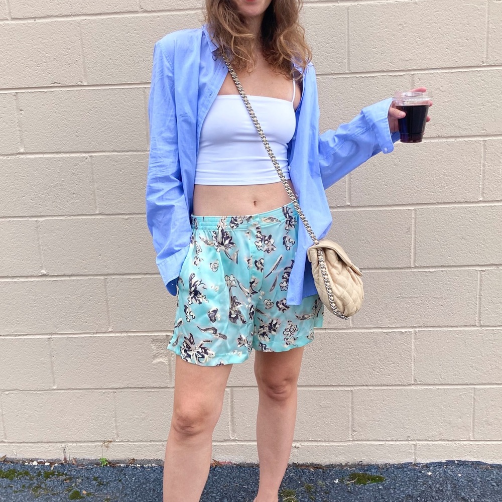 Authentic Chanel silk shorts